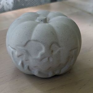 Handmade Cement Pumpkin Figure